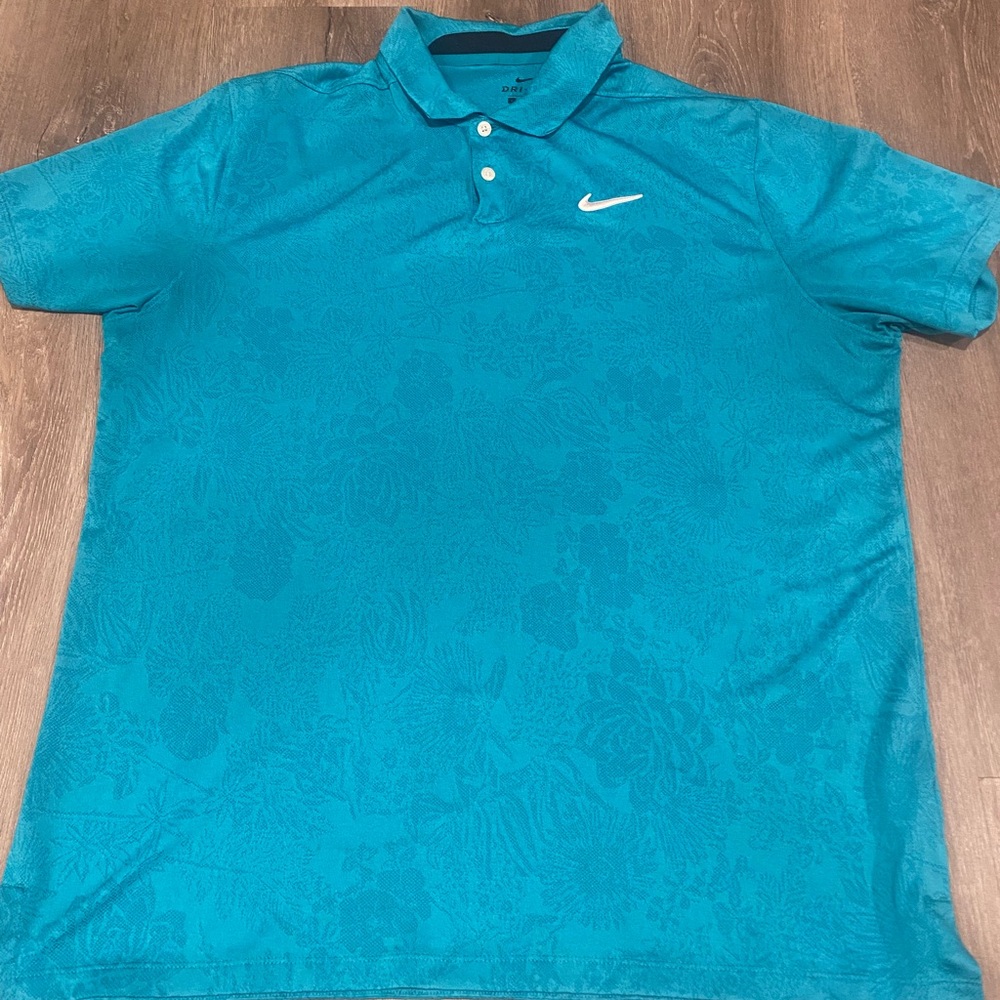 Nike Men's Teal Polo Shirt